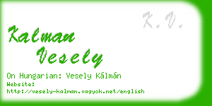 kalman vesely business card
